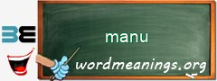 WordMeaning blackboard for manu